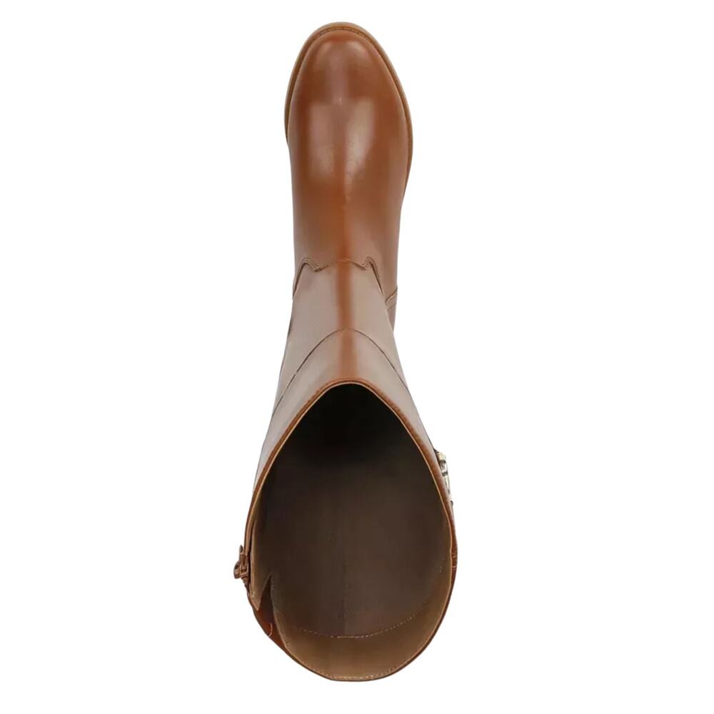 Giani Bernini Women's Sandraa Leather Knee High Low Heel Boots Tan Size 8 1/2 - Picture 5 of 6